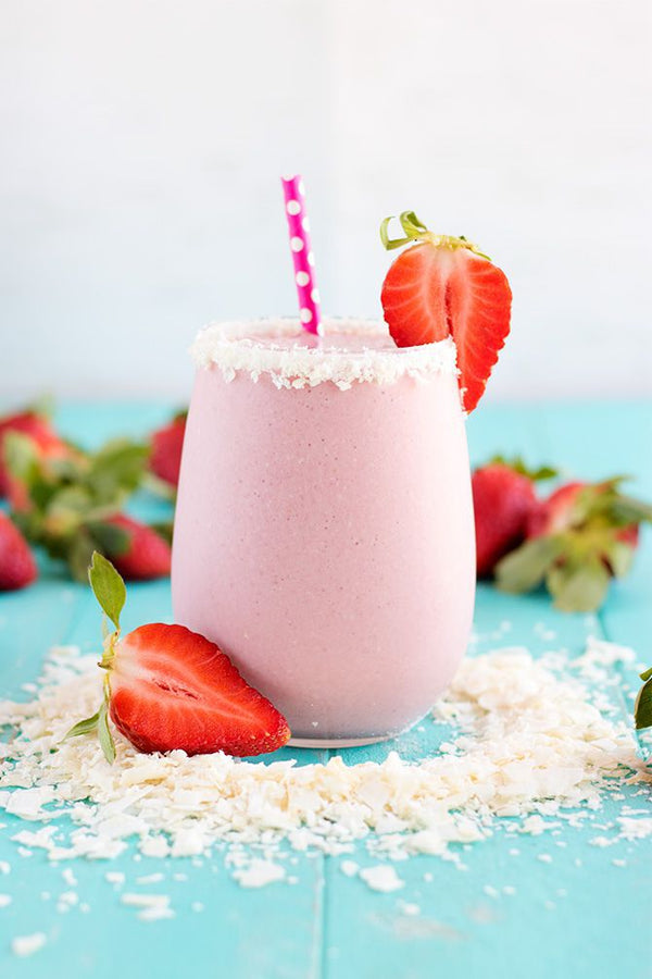 Strawberry Coconut Protein Shake 🍓 🥥